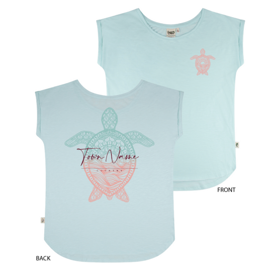 WOMENS T - SUNRISE TURTLE